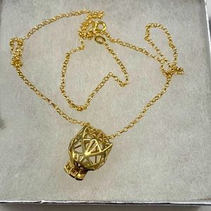 18K Gold Panther head necklace